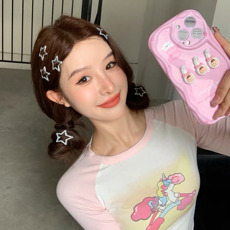 Set 10 Kẹp Tóc Hình Ngôi Sao Năm Cánh Thời Trang Cho Nữ CHLINS