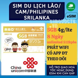 Sim du lịch PHILIPINES (Philippines) - LÀO - SRILANKA - CAMBODIA (CAMPUCHIA) không giới hạn dung lượng