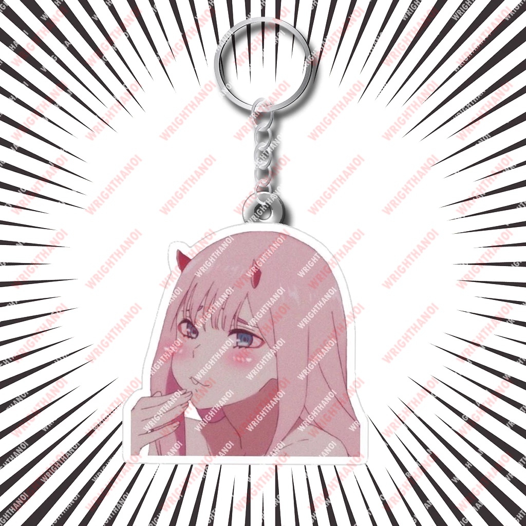 Móc khoá các nhân vật Darling in the franxx zero two Anime Manga Nhật Bản Phụ Kiện Trang Trí Túi xách Balo