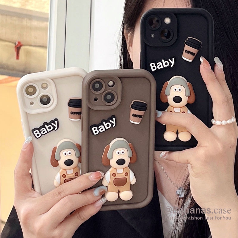 Iphone Ốp Điện Thoại Mềm Họa Tiết Đầu Ly Cà Phê 3d diy Cho Iphonex 15 14 13 12 11 pro max x xr xs max 7 8 plus se2020