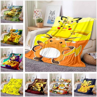 Chăn Điều Hòa Nhiệt Độ Mềm Mại Thoải Mái In Hình Pokemon mon pikachu animation 6