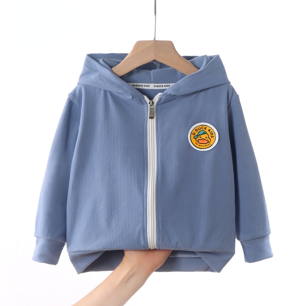 Áo Khoác Nhung Hai Mặt Có Mũ Trùm Ấm Áp Thời Trang Dành Cho Trẻ Nhỏ