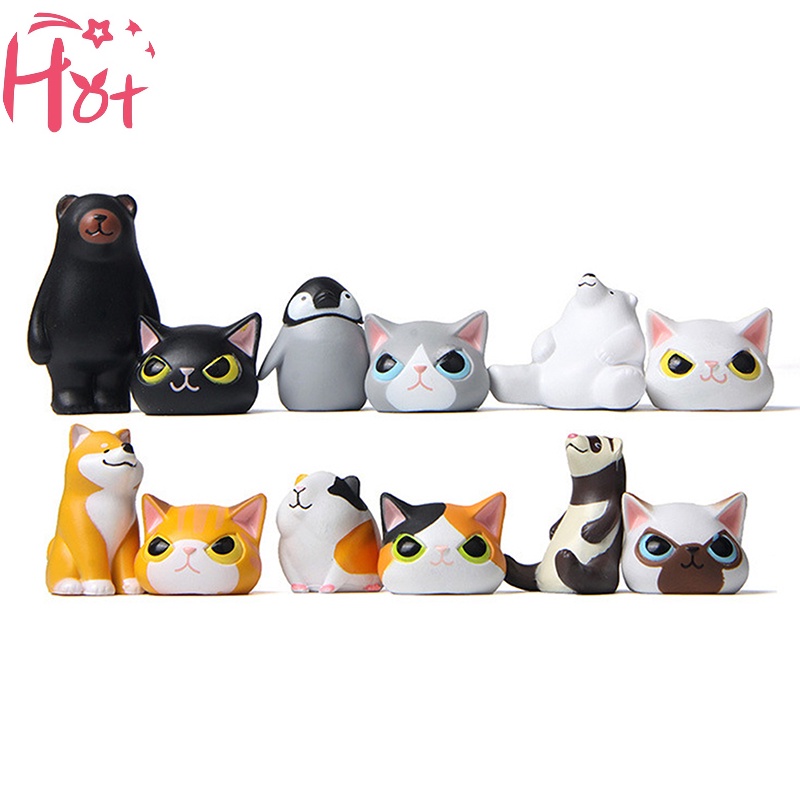 Jr Set 6 Mô Hình Mèo Chó shiba inu, guinea Pigs Mặc Đồ Sáng Tạo vn