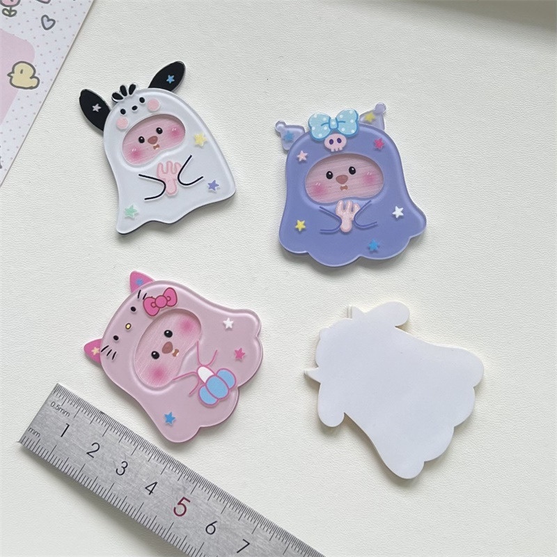 Kẹp Tóc bb Nhỏ Màu Hồng In Họa Tiết Hoạt Hình Phong Cách Hàn Quốc Dễ Thương Cho Bé Gái