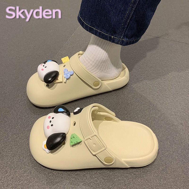 Skyden dép cross  dép cao dép kiểu nữ đi chơi Tiện lợi Hợp thời Mềm mại Điều chỉnh được FBT23A07AX 41Z231013