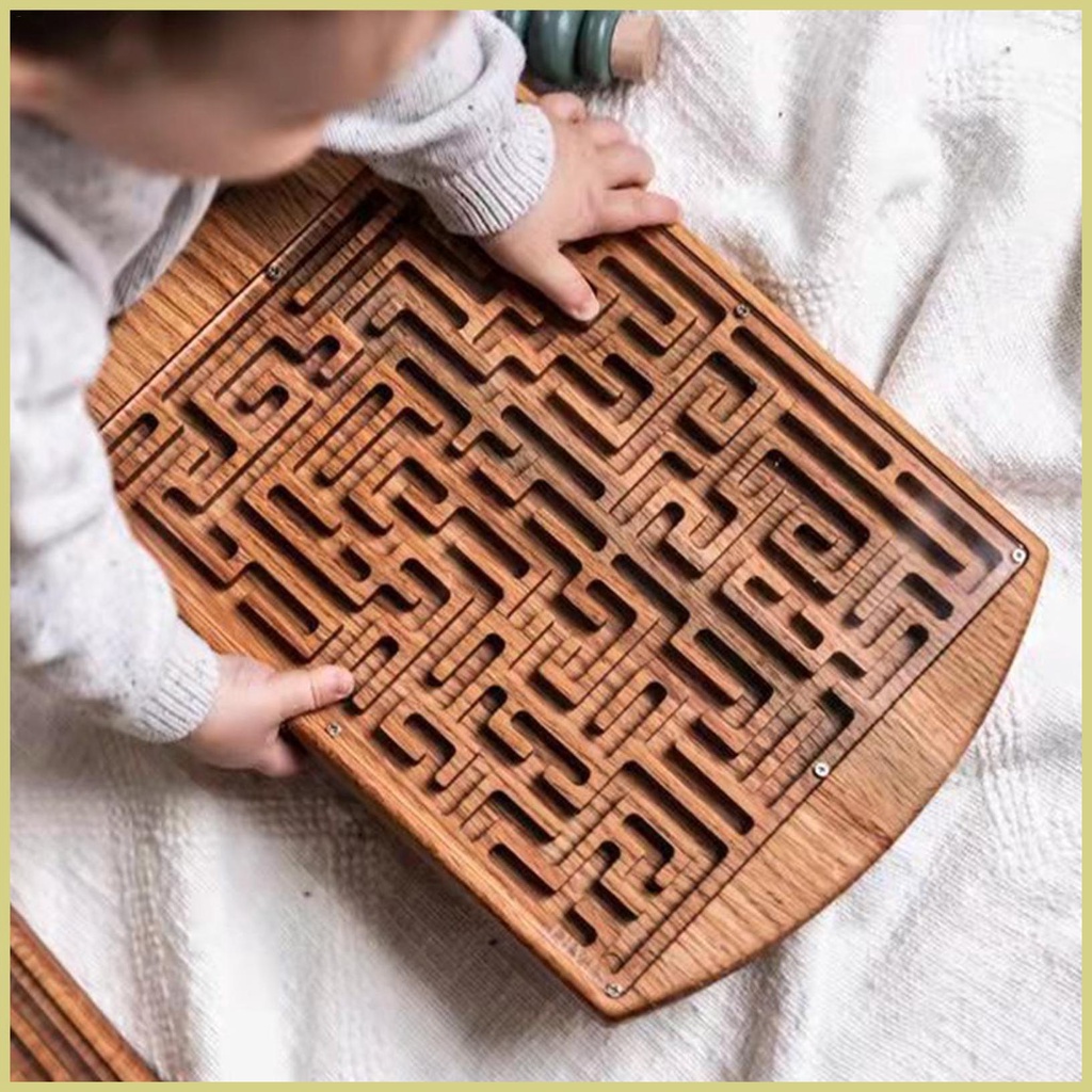 Đồ Chơi Quả Bóng Lăn Cầm Tay Thông Minh 3d Bằng Gỗ Cân Bằng Giáo Dục Cho Bé