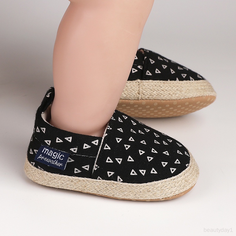 Giày Đế Mềm Chống Trượt Thoải Mái In Họa Tiết retro Đơn Giản Cho Bé