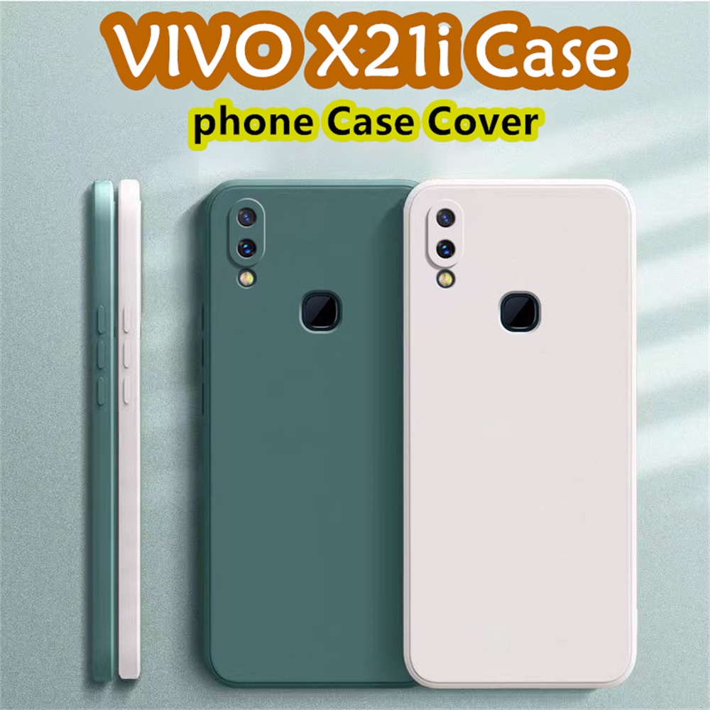 Ốp Điện Thoại Silicon Màu Trơn Đơn Giản Cao Cấp Cho vivo x21i