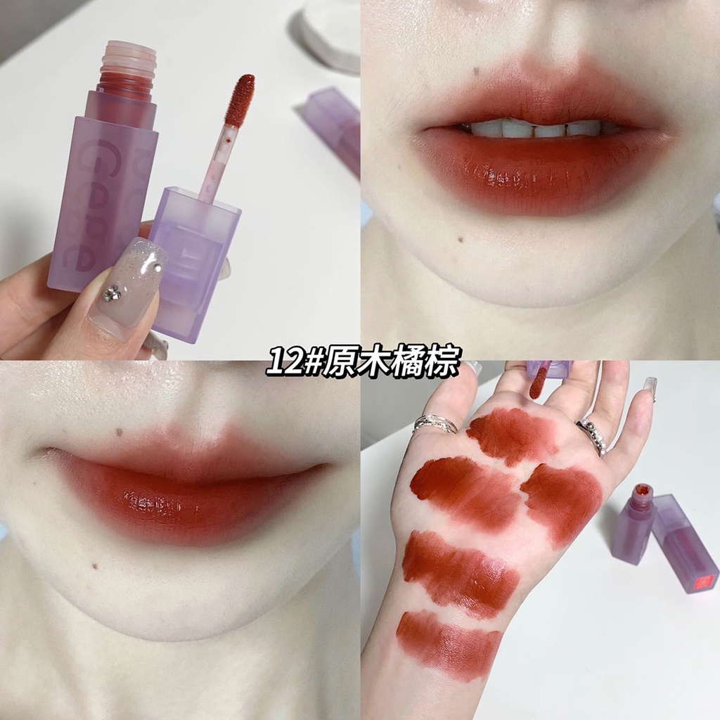 Gege bear Son Kem Màu Nhung Lì Hai Lớp Tạo Hiệu Ứng Gương Làm Đẹp Cho Học Sinh