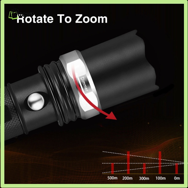 Đèn Pin Siêu Sáng 90000Lm 3 Chế Độ Chính Hãng 100% Sử Dụng Ngoài Trời