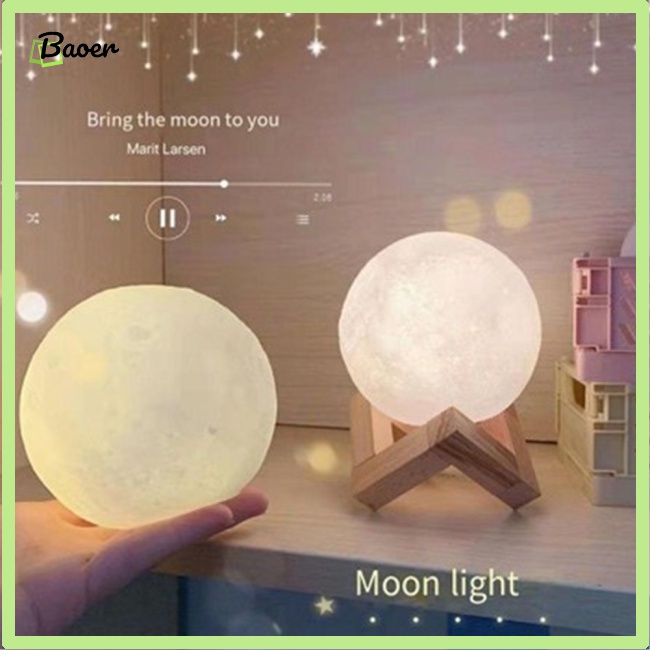 Đèn led Ngủ Để Bàn Hình Mặt Trăng Sáng Tạo 100% Chính Hãng Dùng Trang Trí Phòng Ngủ