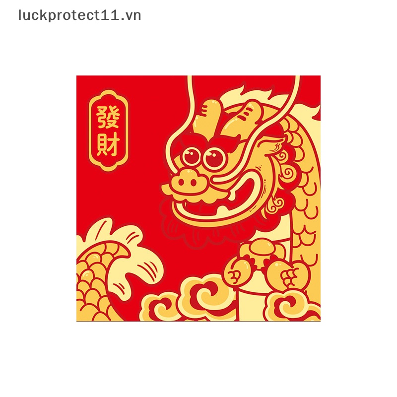 # Cny Trang Trí Mới # 6 Cái Bao Lì Xì Năm Mới 2024 Hình Rồng Đỏ Phong Cách Trung Quốc