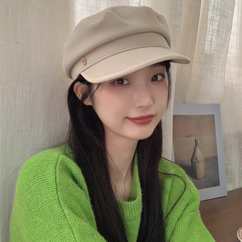 Mũ beret Len Phong Cách retro Thời Trang Thu Đông Cho Nữ
