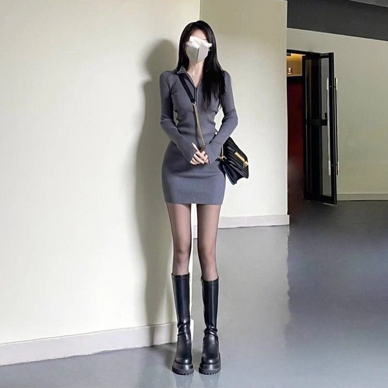 Đầm body Ôm Hông Váy Tay Dài Phong Cách Mới 2023 Cho Nữ