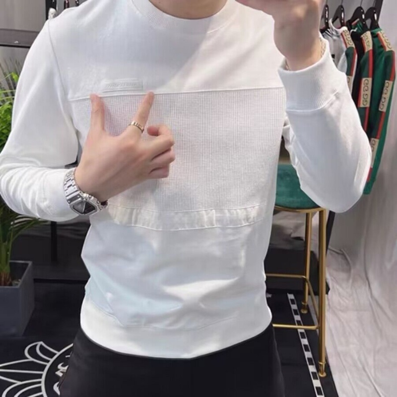 Áo Nỉ Nam Dài Tay Cổ Tròn Thời Trang Hàn Mới