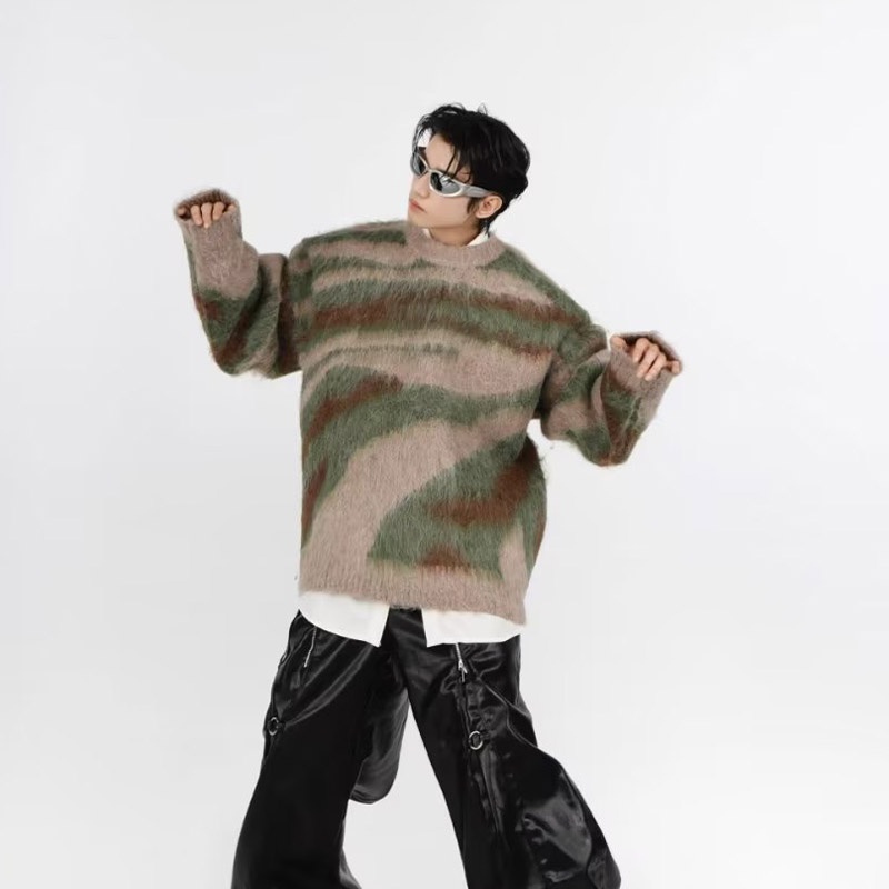 YOUTANG Áo sweater Chui Đầu Cổ Tròn Dáng Rộng Phong Cách Giáng Sinh Đơn Giản Mùa Thu Cho Nam Và Nữ