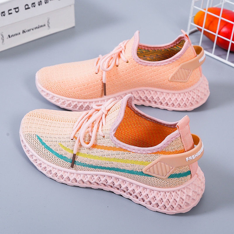 Mới Giày Thể Thao Phối Lưới Thoáng Khí Thời Trang Cho Nữ