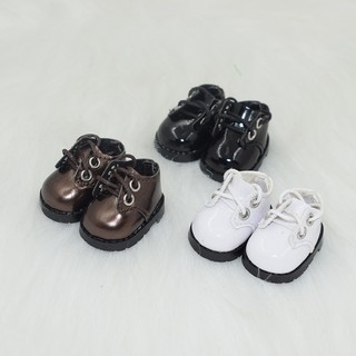Đôi giày da lót bông xinh xắn cho búp bê 10cm 3.8 24cm