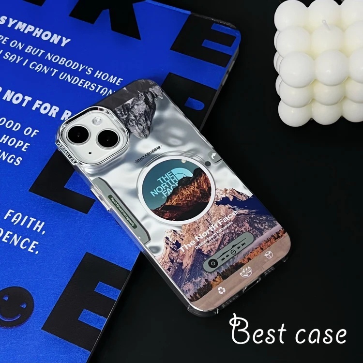 Ốp Điện Thoại acrylic Cứng In Hình Núi Tuyết Cho iphone 11 12 13 14 15 pro max