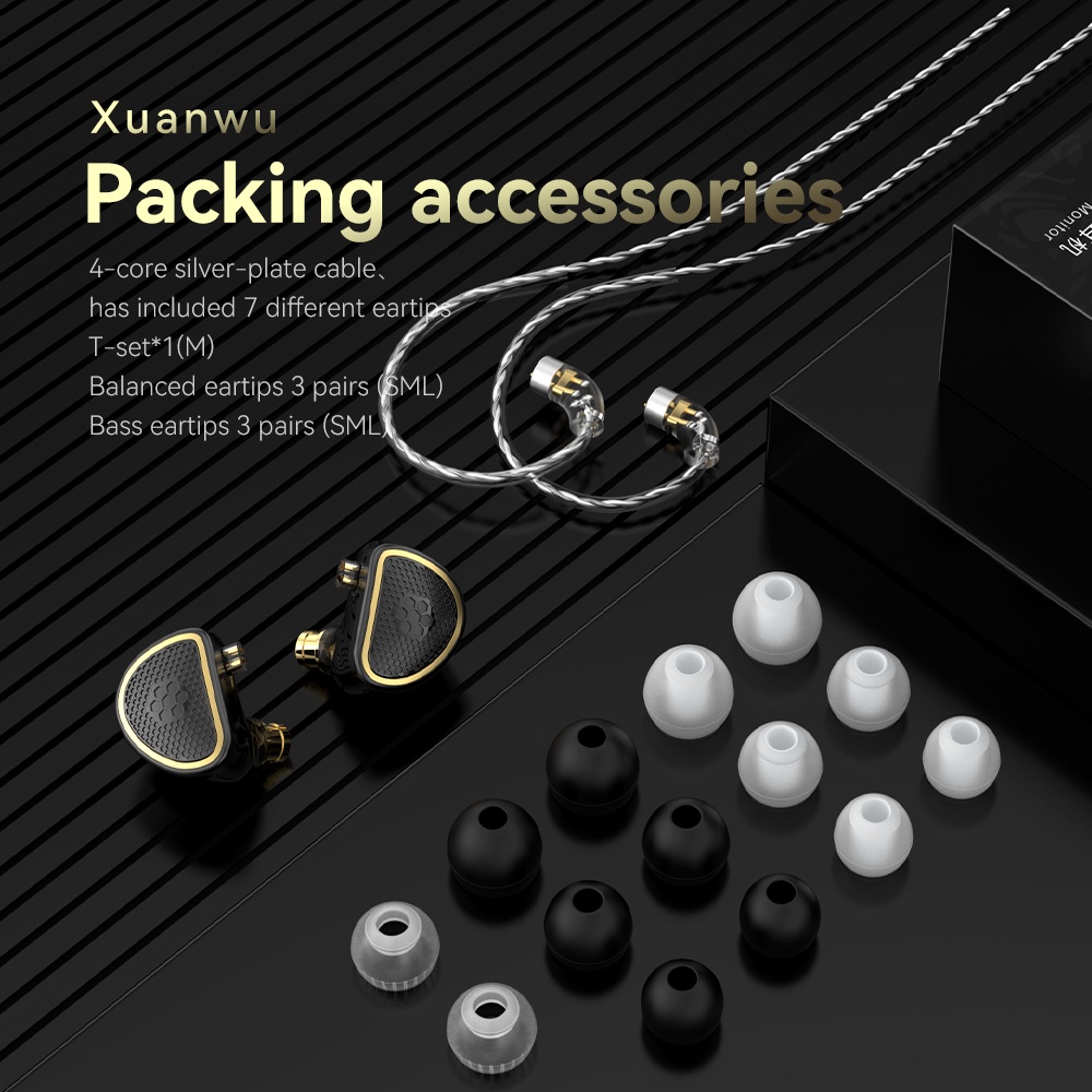 TRN SPD+BA Xuanwu In Ear Earphone Hybrid Planar In-Ear Monitor IEM HIFI DJ Running Sport Headphones Earplug Headset Earbuds