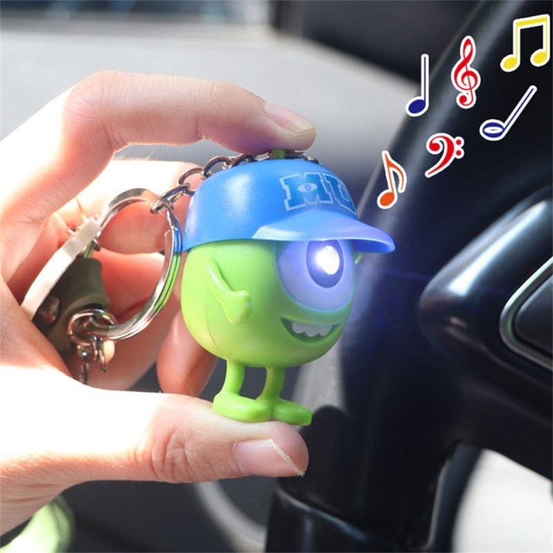 Móc khóa nói chuyện đại học quái vật dễ thương và vui nhộn với đôi mắt to cho i love you với đèn phát sáng và âm thanh đồ chơi thể hiện món quà tình yêu cho bạn gái yk