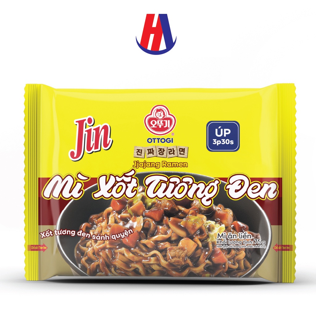Mì Ăn Liền Trộn Xốt Tương Đen Ottogi 75g