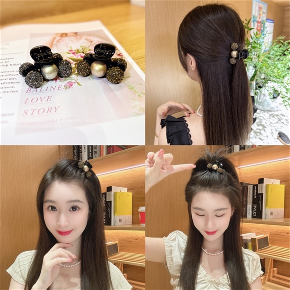 Kẹp Tóc Đính Hạt Lấp Lánh Phong Cách retro Thanh Lịch Dành Cho Nữ