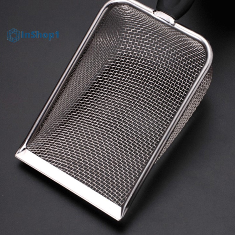 [InShop1] Dụng cụ vệ sinh thú cưng bằng thép không gỉ Xẻng lưới Xẻng Xẻng Xẻng Xẻng cát Lưới Màn hình Thìa phân mới