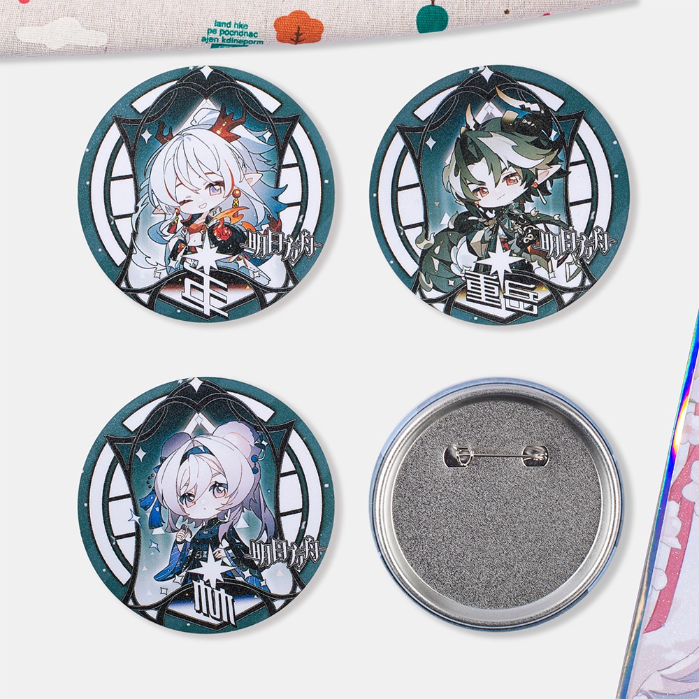 Arknights  Huy Hiệu Lớn Bằng Thiếc Mạ Kim Tuyến Hình Cá Mập Cho Quầy bar / Hội Đồng / Phú Sĩ / Quán bar