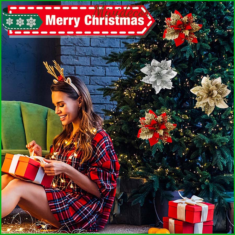 Phụ kiện trang trí cây thông Noel  Tết trang trí set oản bánh kẹo hoa trạng kép