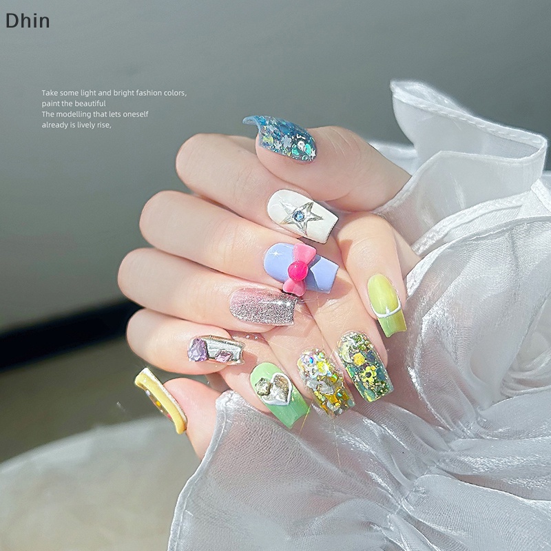 1 Hộp Phụ Kiện Trang Trí Móng Tay Hình Ngôi Sao Năm Cánh Lấp Lánh diy
