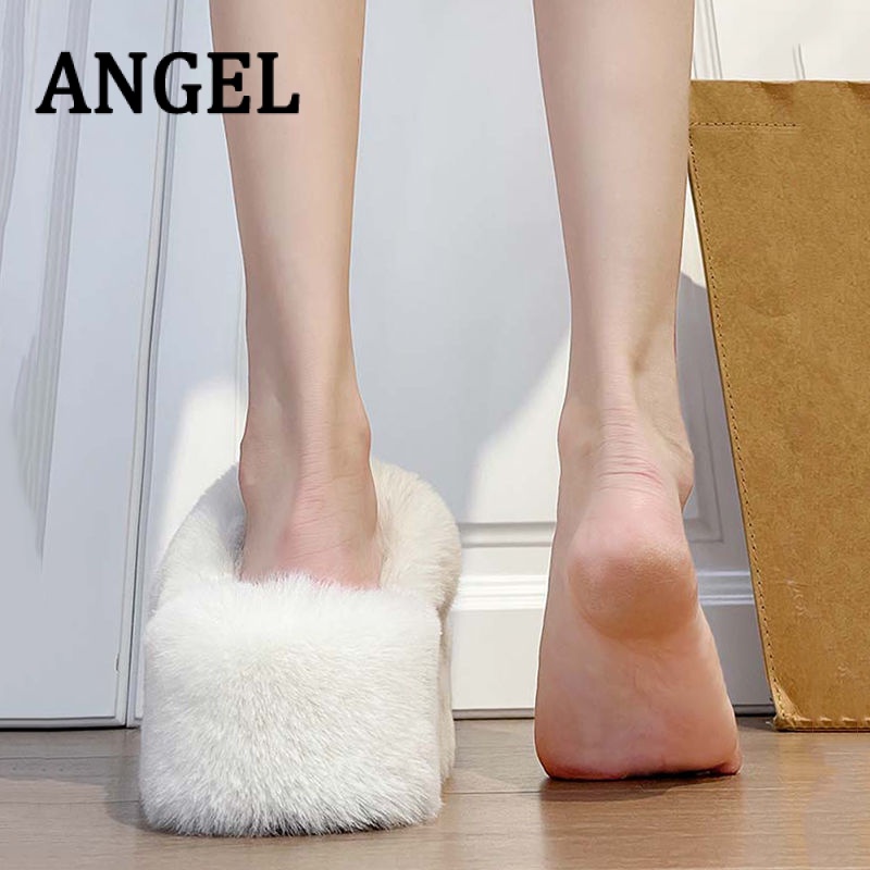 ANGEL  Dép bông Dép Lông đi trong nhà ĐẾ CAO SU Hợp thời Đẹp Độ bền cao Tiện lợi FMR23A0QWK 43Z231026