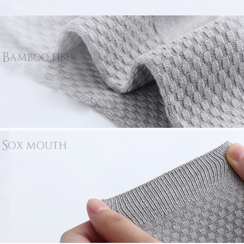 1 Đôi Tất Nam Sợi Tre Chống Vi Khuẩn Thoáng Khí Màu Đen Cỡ 38-44
