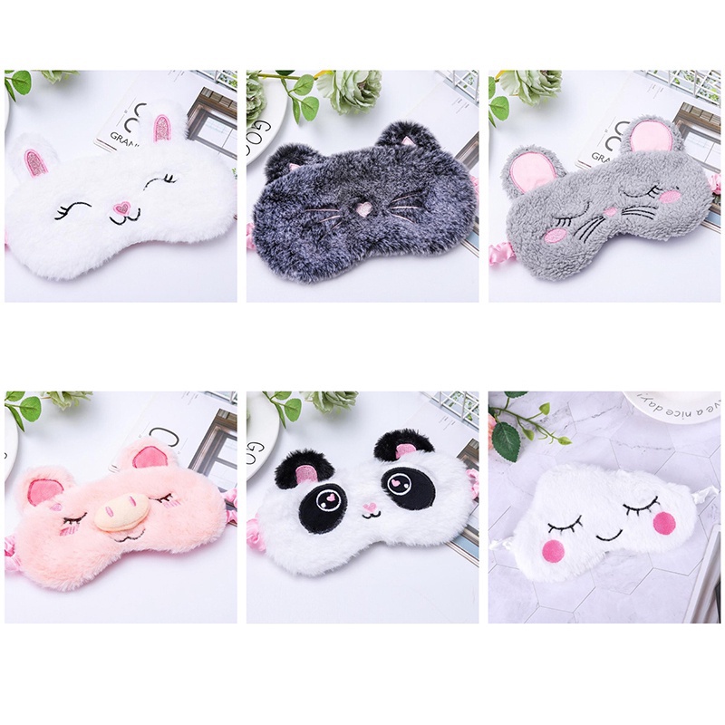 Mặt Nạ Che Mắt Ngủ Họa Tiết Hoạt Hình Thỏ Dễ Thương Cho Bé Gái