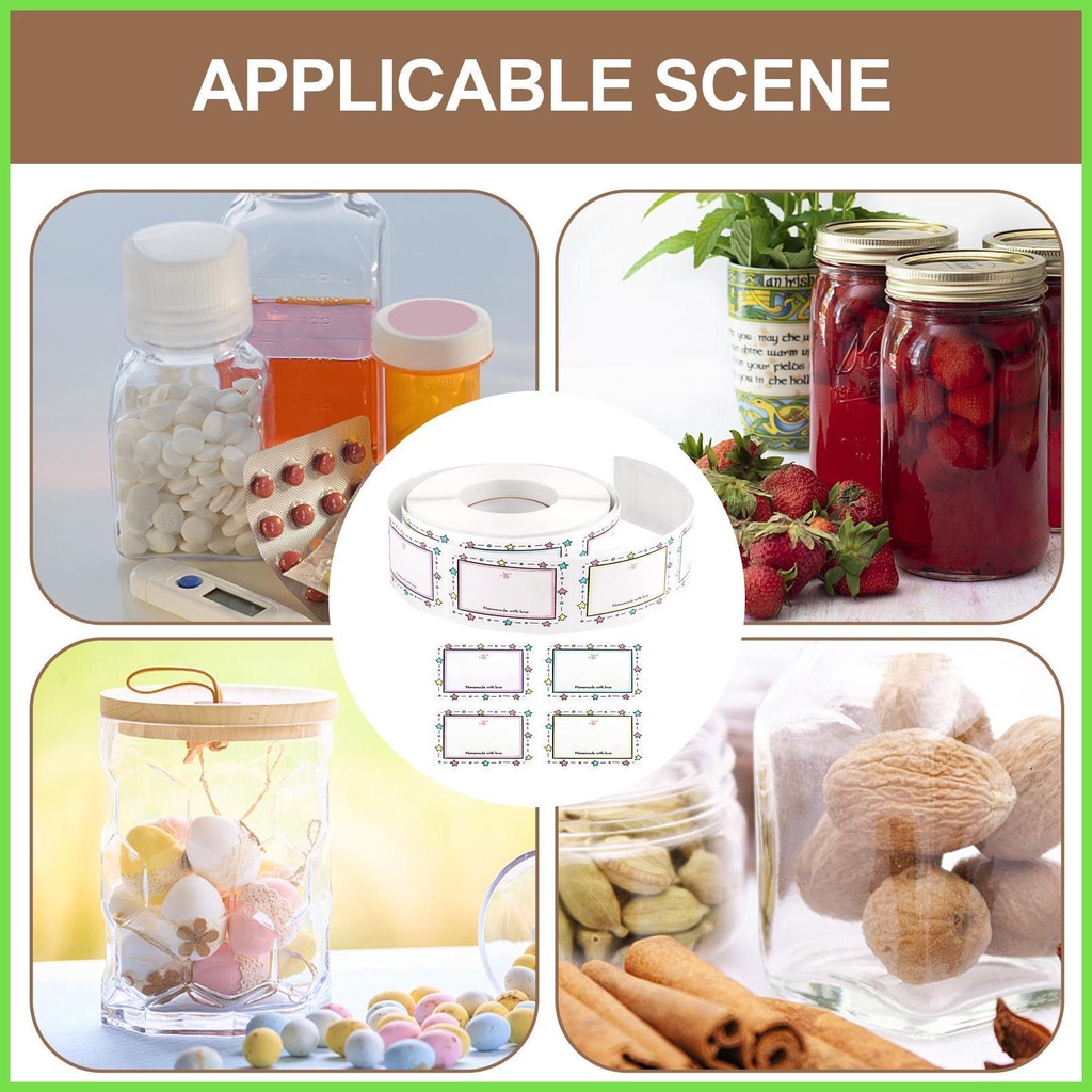 Set 250 Nhãn Dán Ghi Tên Chai Lọ Gia Vị Cho Trẻ Em