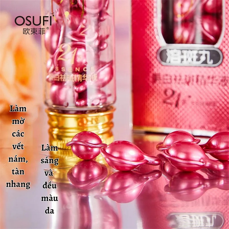 Hộp 21 Viên Tinh Chất Serum Osufi Cô Đặc Giúp Da Căng Bóng, Trắng Sáng, Đều Màu, Mờ Đốm Nâu
