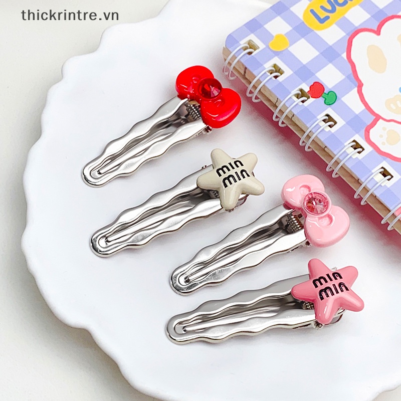 Kẹp Tóc Mỏ Vịt Hình Ngôi Sao Năm Cánh Bằng Kim Loại Mát Mẻ Ngọt Ngào y2k Kẹp Bên Hông Cho Nữ vn