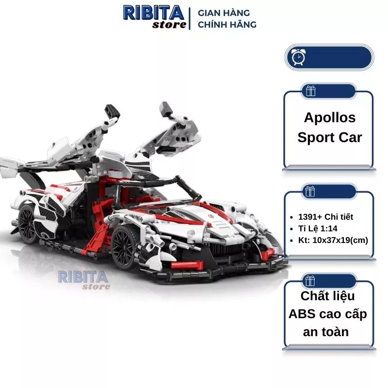 Mô hình lắp ráp kiểu LEGO Siêu xe đua lắp ráp Lamborghini -