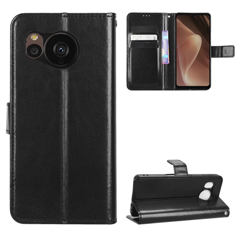 Bao Da Điện Thoại pu Có Ngăn Đựng Thẻ Cho sharp aquos sense7 plus sense3 lite / 4 basic / sense6s / 