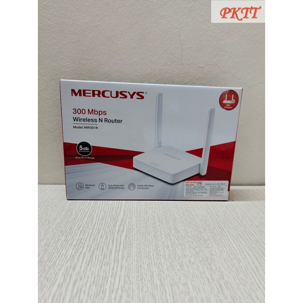 [Chính hãng] Wifi Mercusys MW301R 2 Râu - Router Wi-Fi Chuẩn N Tốc độ 300Mbps