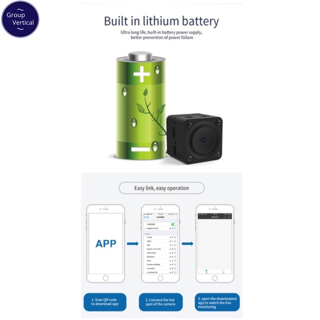 . 1 Bộ camera Hồng Ngoại mini f9 1080p hd wifi Có Chế Độ Nhìn Ban Đêm