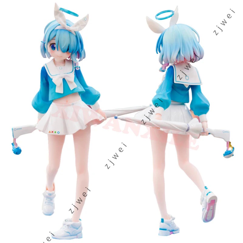 Mô Hình Nhân Vật Nữ anime 22cm Màu Xanh Dương Arcive arona