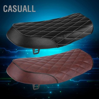 Casuall xe máy da pu vintage cafe racer ghế phẳng yên đệm cho honda cg125 gn cg cb400ss