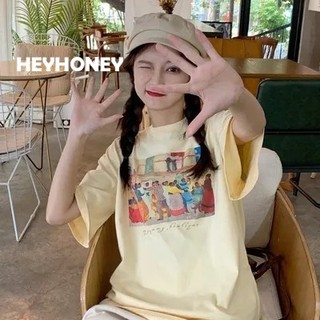 HEYHONEY áo phông áo thun nữ croptop baby tee Fashion Popular Trendy Thời trang WTX23934DN 44Z231102