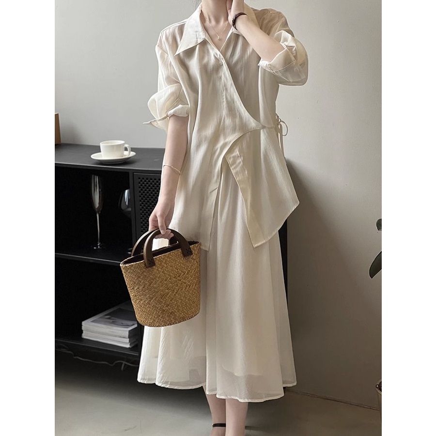 Bộ Áo Sơ Mi Tay Dài Chống Nắng Mỏng Dáng Rộng Phong Cách Trung Hoa Thời Trang Mùa Thu 2023 Mới Dành Cho Bạn Nữ 12.11