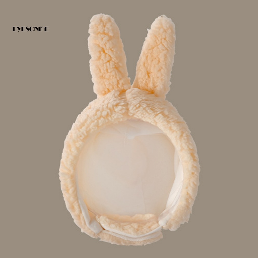 Nón beanie Màu Trơn Trang Trí Tai Thỏ Bông Hoạt Hình Bảo Vệ Tai Cho Bé Vào Mùa Đông