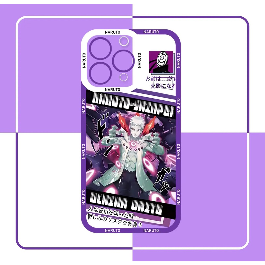 Ốp lưng iphone cạnh vuông Uchiha Obito Japan anime manga Naruto 8plus/x/xs/11/12/pro/max/plus/promax
