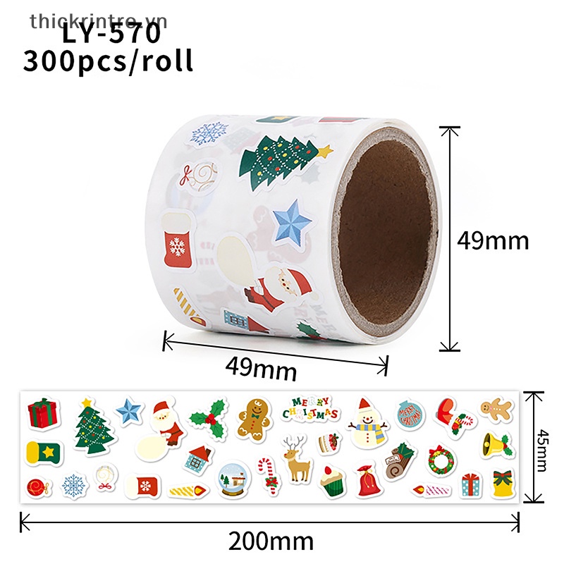Nhãn Dán mini Trang Trí Sổ Lưu Niệm Giáng Sinh diy Cho Bé vn