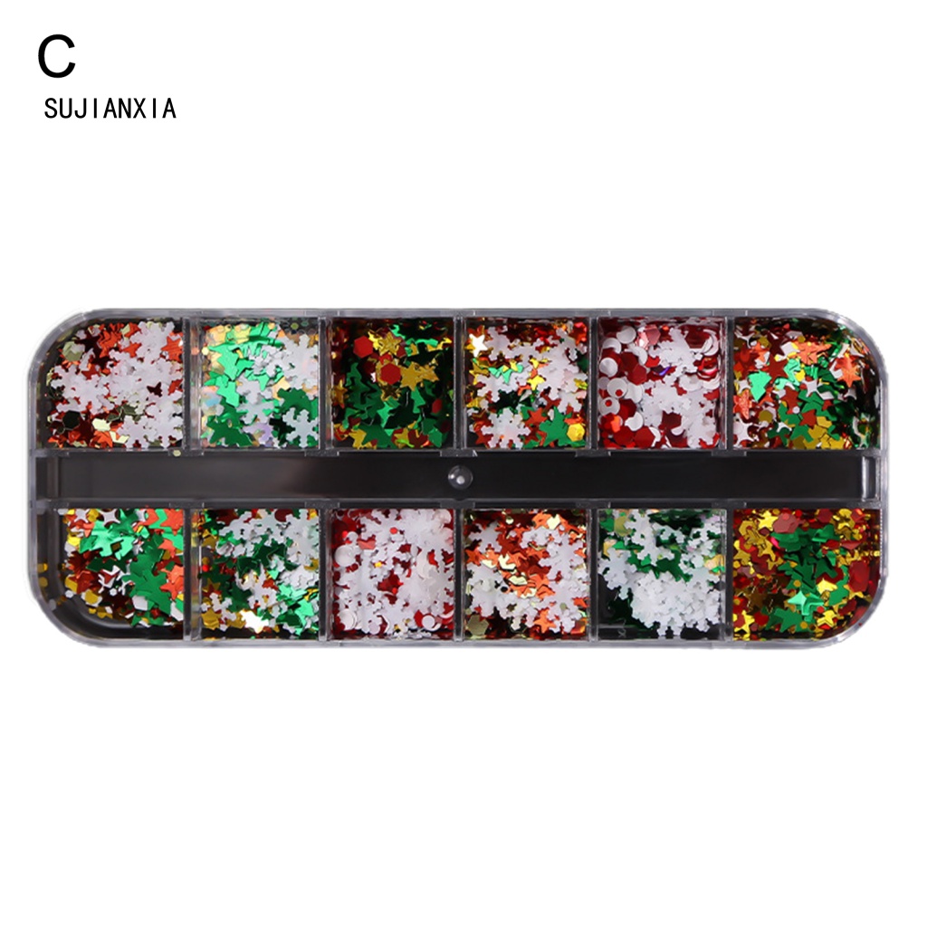 Giày Thể Thao sujianxia sujianxia Năng Động Hợp Thời Trang| 1 Hộp Sequin Hình Bông Tuyết Lấp Lánh Dùng Trang Trí Móng Tay