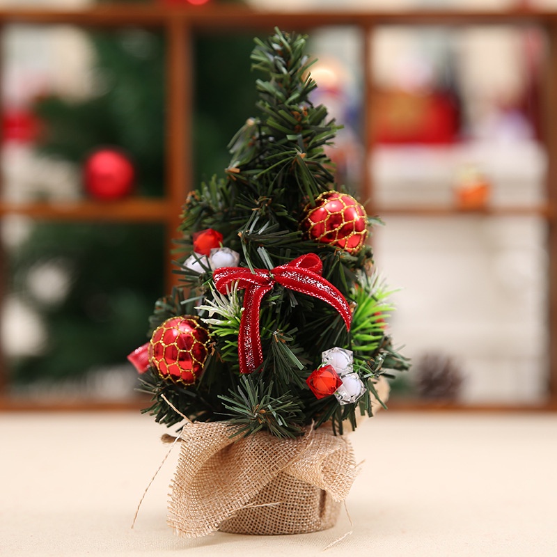 Cây Thông Giáng Sinh mini 20cm Để Bàn Trang Trí